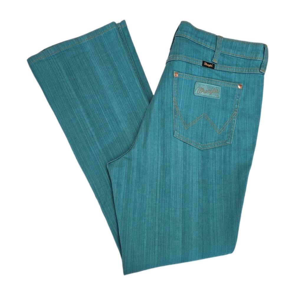 Wrangler x Lainey Wilson Turquoise Bootcut Jeans Women's Size 33x32 NWOT